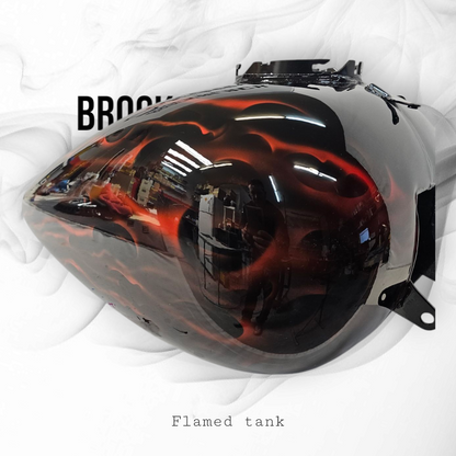 Harley Flamed Tank