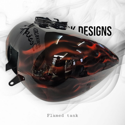 Harley Flamed Tank