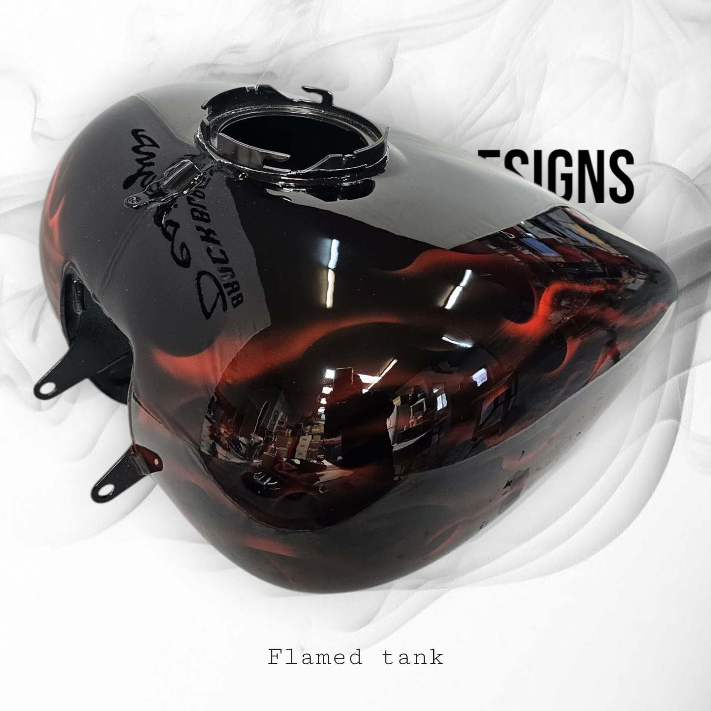 Harley Flamed Tank