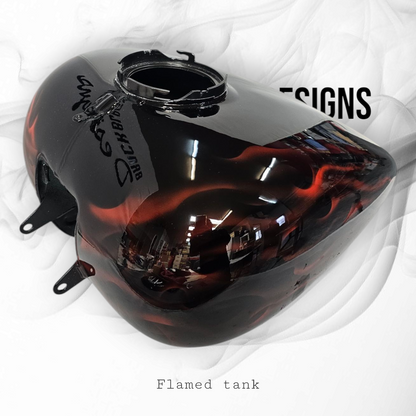 Harley Flamed Tank