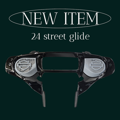 23.5+ Harley inner 3D shield speakers grill covers set
