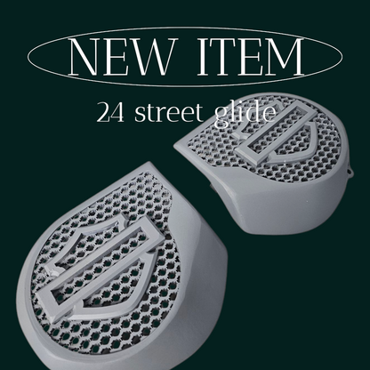 23.5+ Harley inner 3D shield speakers grill covers set
