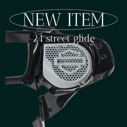 23.5+ Harley inner 3D shield speakers grill covers set
