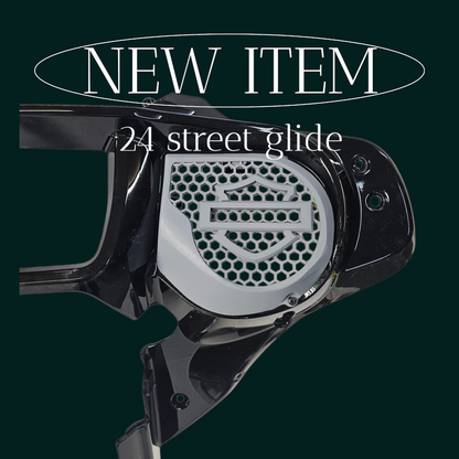 23.5+ Harley inner 3D shield speakers grill covers set