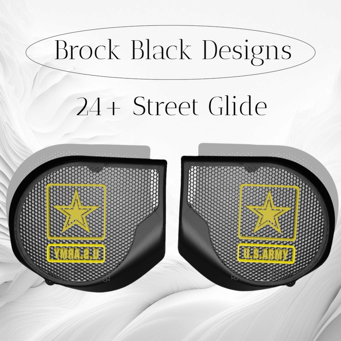 97-25+ Harley inner Touring 3D Army speakers grill covers set