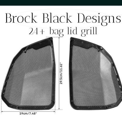 24+ Harley Davidson bag lid Speaker Grill Cover webbed skull