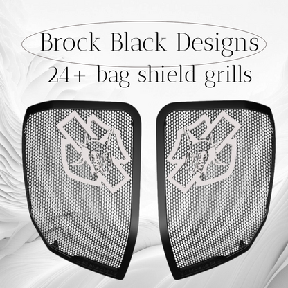 24+ Harley Davidson bag lid Speaker Grill Cover shark theme