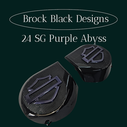 23.5+ Harley inner 3D shield speakers grill covers set