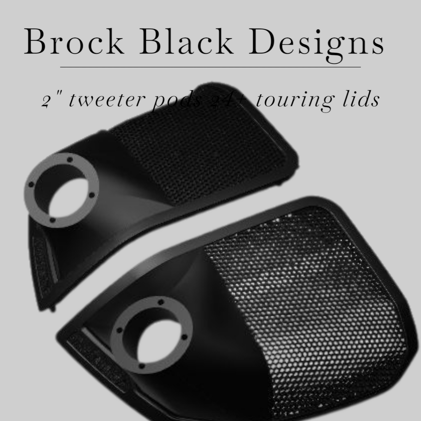 24+ Harley Davidson bag lid Speaker Grill Cover 2" tweeter