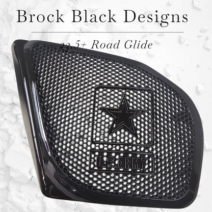 98-2024 Road Glide 3D Army speakers grill covers set