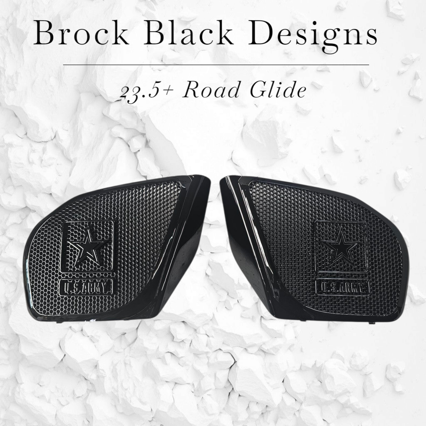 98-2024 Road Glide 3D Army speakers grill covers set