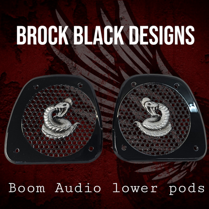 Boom Audio lower pods grills snake theme