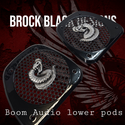 Boom Audio lower pods grills snake theme