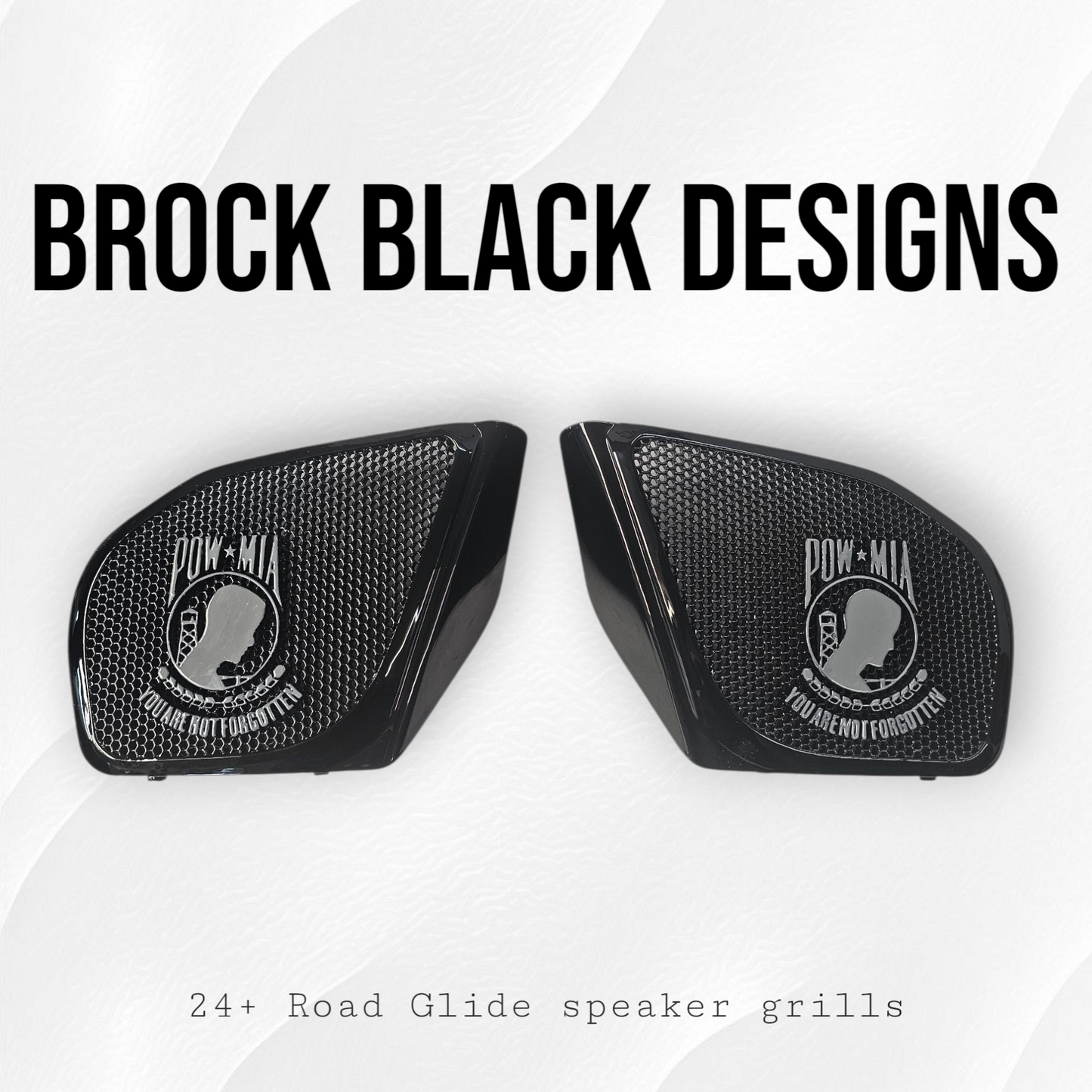 98-2024 Road Glide 3D POW MIA TRIBUTE speakers grill covers set