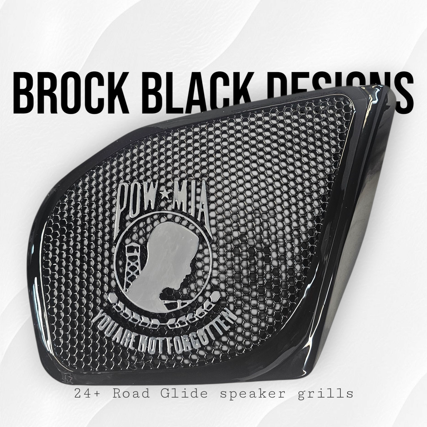 98-2024 Road Glide 3D POW MIA TRIBUTE speakers grill covers set