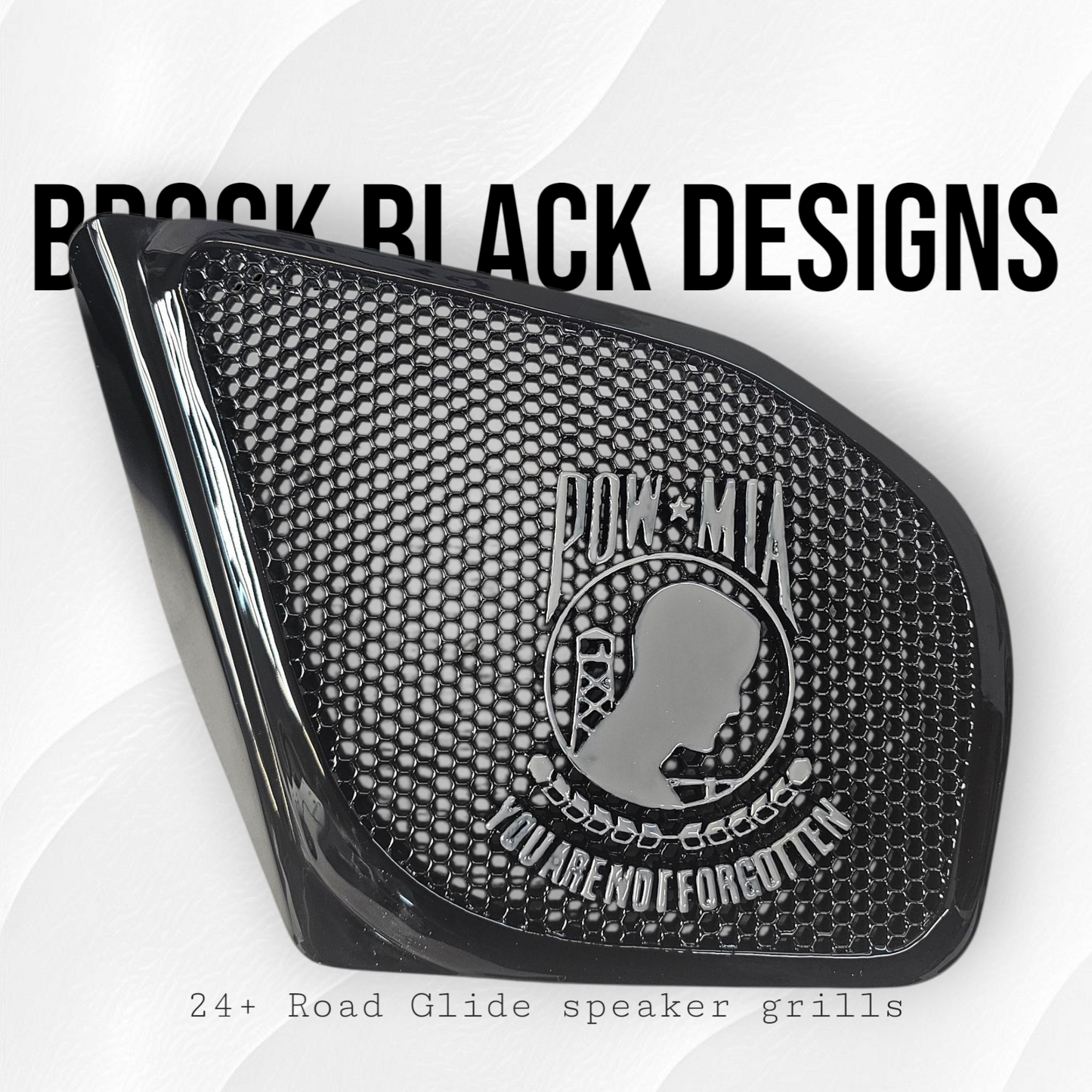 98-2024 Road Glide 3D POW MIA TRIBUTE speakers grill covers set