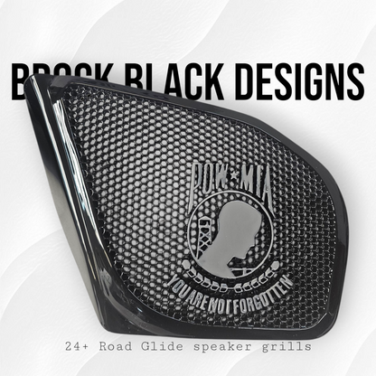 98-2024 Road Glide 3D POW MIA TRIBUTE speakers grill covers set