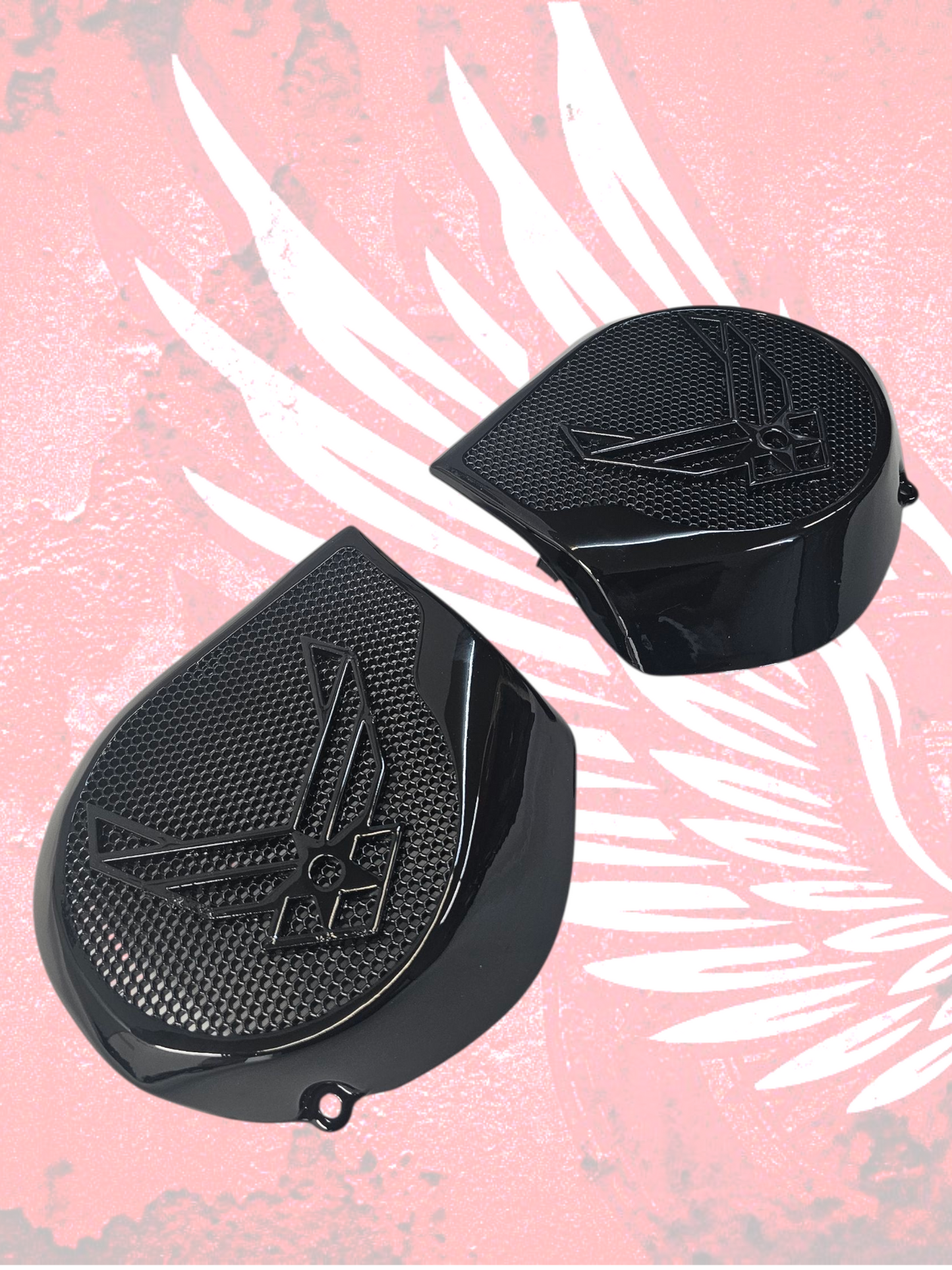 97-25+ Harley inner Touring 3D Air Force speakers grill covers set
