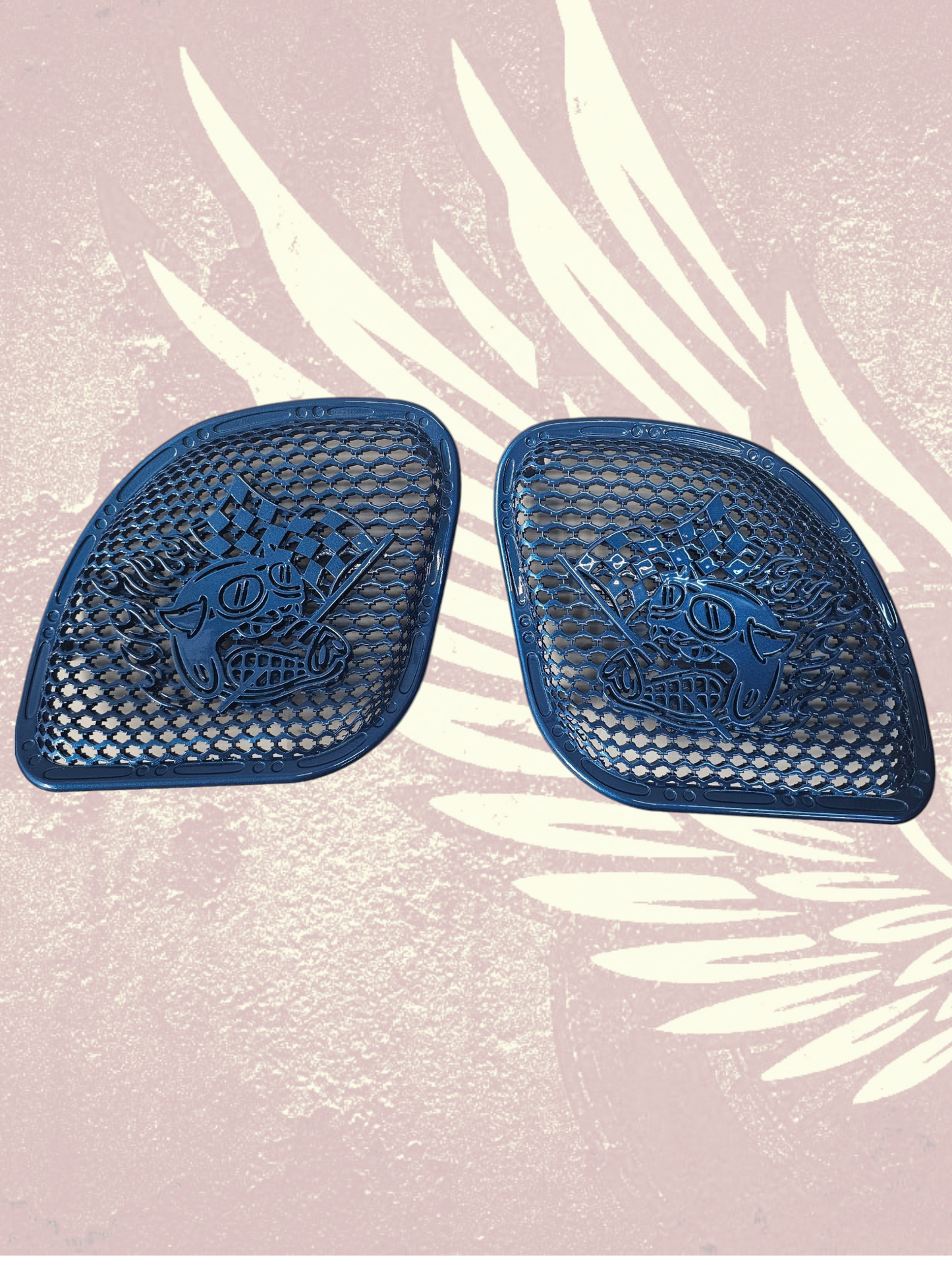98-2024 Road Glide 3D Fast Johnny speakers grill covers set