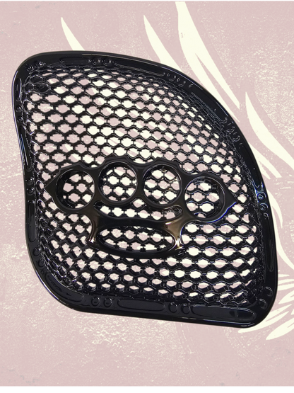 98-2024 Road Glide 3D brass knuckles speakers grill covers set