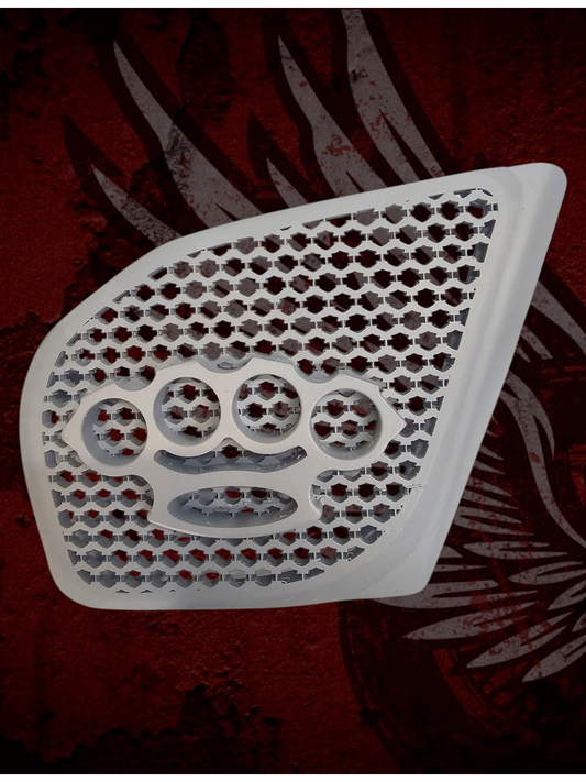 98-2024 Road Glide 3D brass knuckles speakers grill covers set