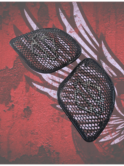 98 to 2024 Road Glide 3D shield speakers grill covers set