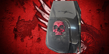 14-24 Harley Davidson bag lid Speaker Grill Cover Ancient Skull