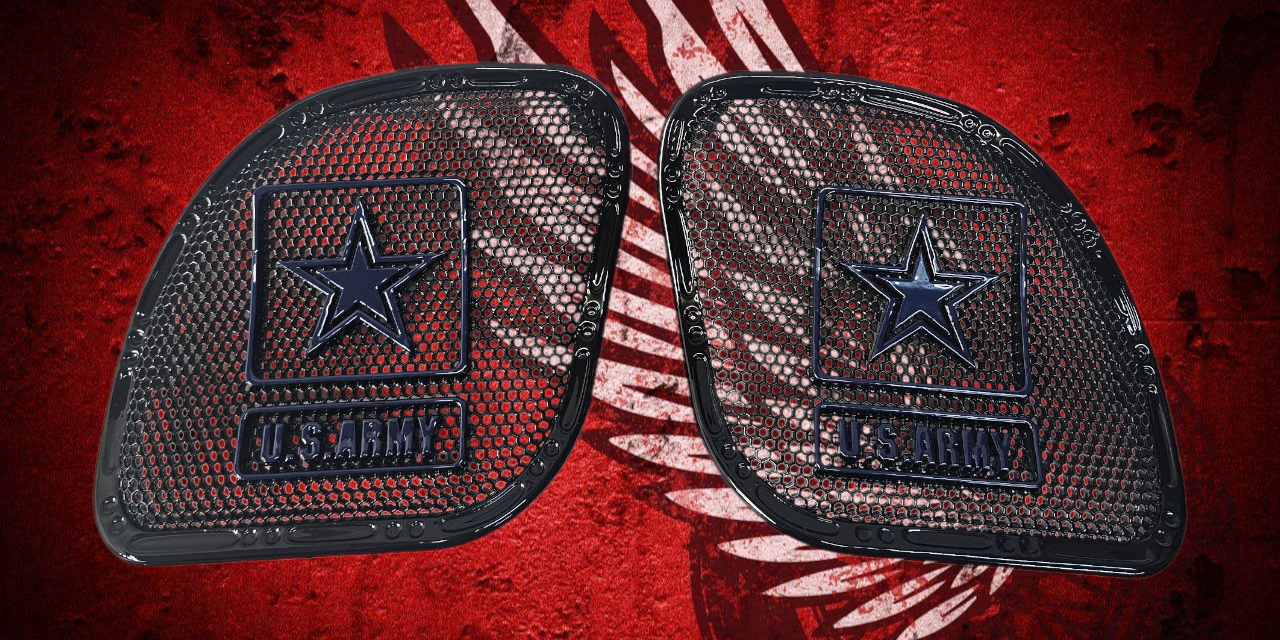 98-2024 Road Glide 3D Army speakers grill covers set