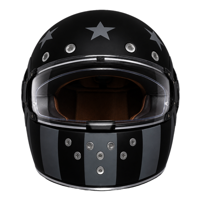 DOT Daytona Retro Full Face Motorcycle Helmet: Vintage Style for Men, Women, & Youth - W/ Captain America Stealth