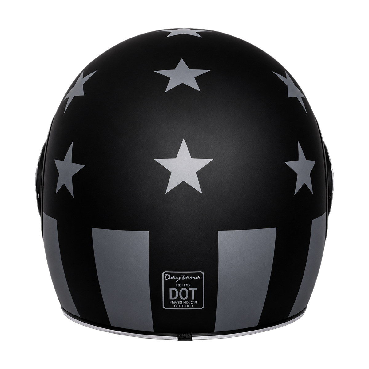 DOT Daytona Retro Full Face Motorcycle Helmet: Vintage Style for Men, Women, & Youth - W/ Captain America Stealth