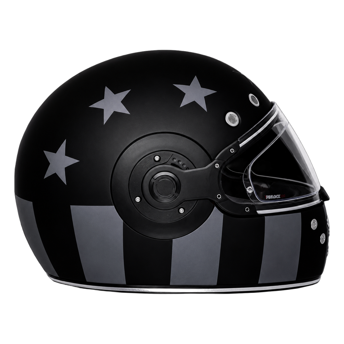 DOT Daytona Retro Full Face Motorcycle Helmet: Vintage Style for Men, Women, & Youth - W/ Captain America Stealth