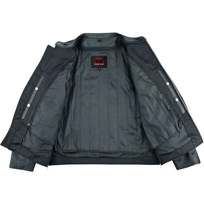 Men's Classic Black Scooter Leather Jacket