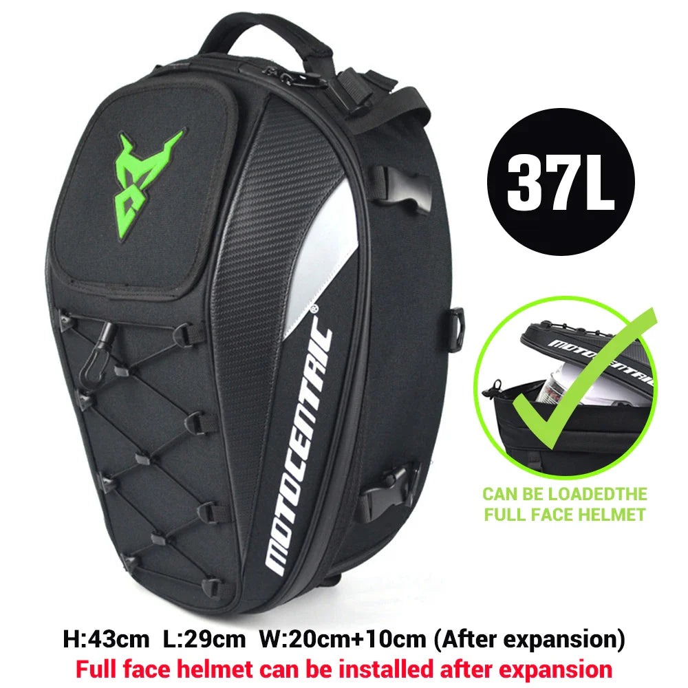Motocentric Motorcycle Back Seat Bags Waterproof Multifunctional