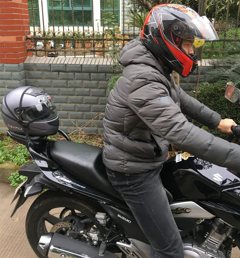 Motorcycle Retractable Helmet Luggage Elastic Rope Strap