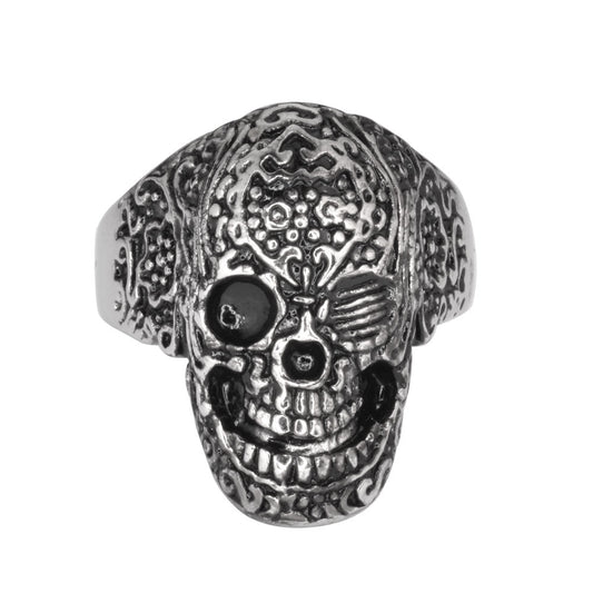 SK1040 Gents Tattoo's Gone Wild Ring Stainless Steel Motorcycle Biker Jewelry 9-16