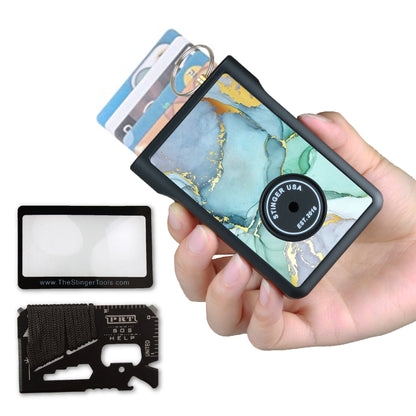 Safety Wallet With Personal Alarm Multi Functional Tool (Pink Rose)