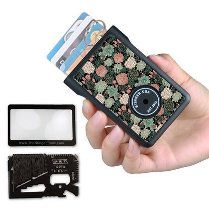 Safety Wallet With Personal Alarm Multi Functional Tool (Pink Rose)