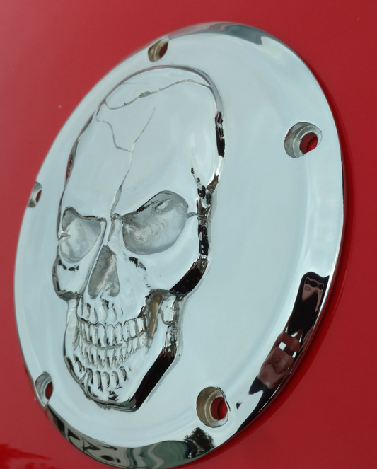 Chrome 3D skull derby Cover
