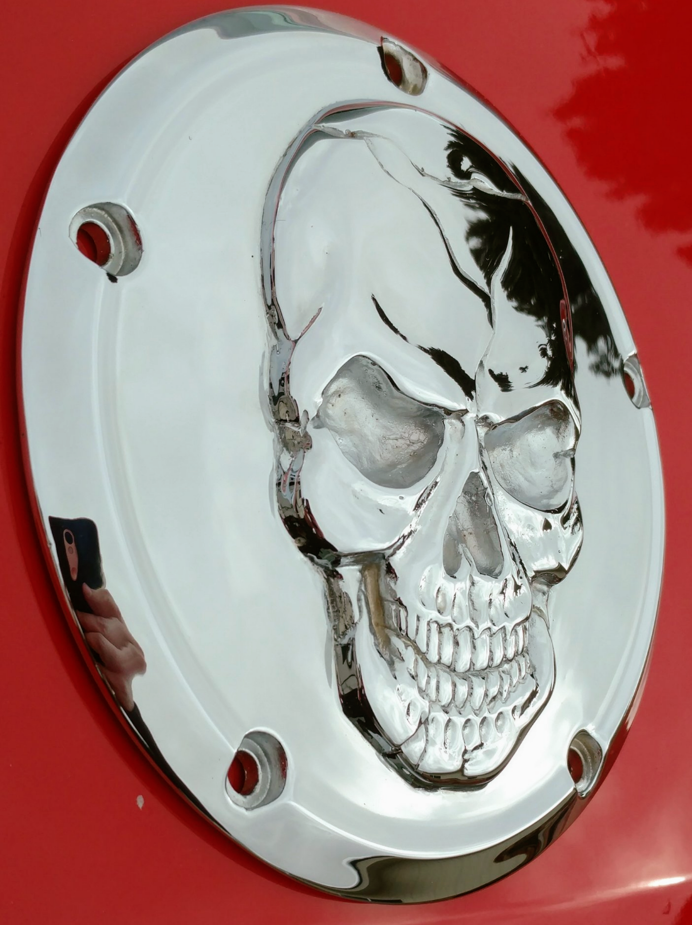 Chrome 3D skull derby Cover