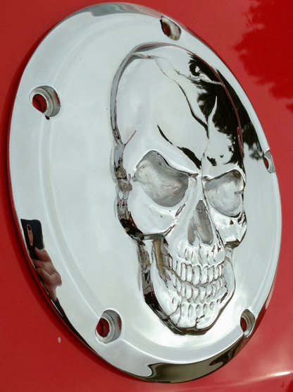 Chrome 3D skull derby Cover