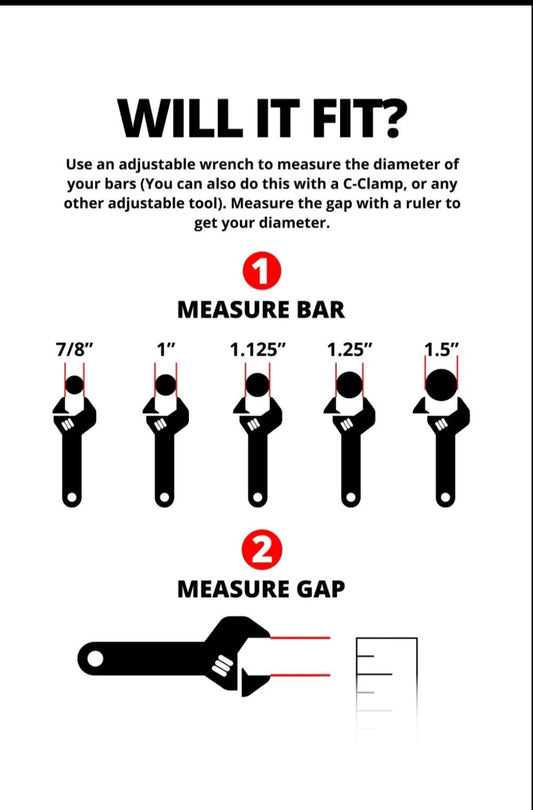 Universial bar holster 1" to 1.5" adapter