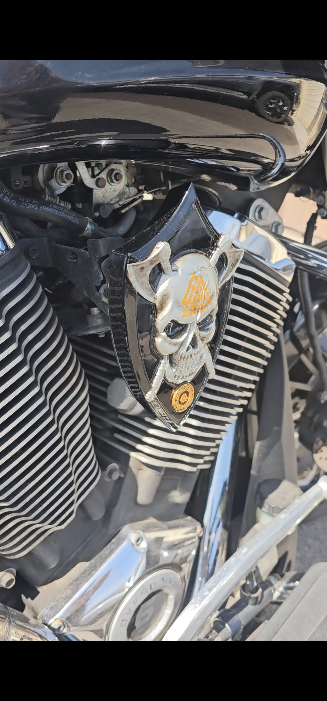 Viking skull  Victory "cheese wedge" replacement cover