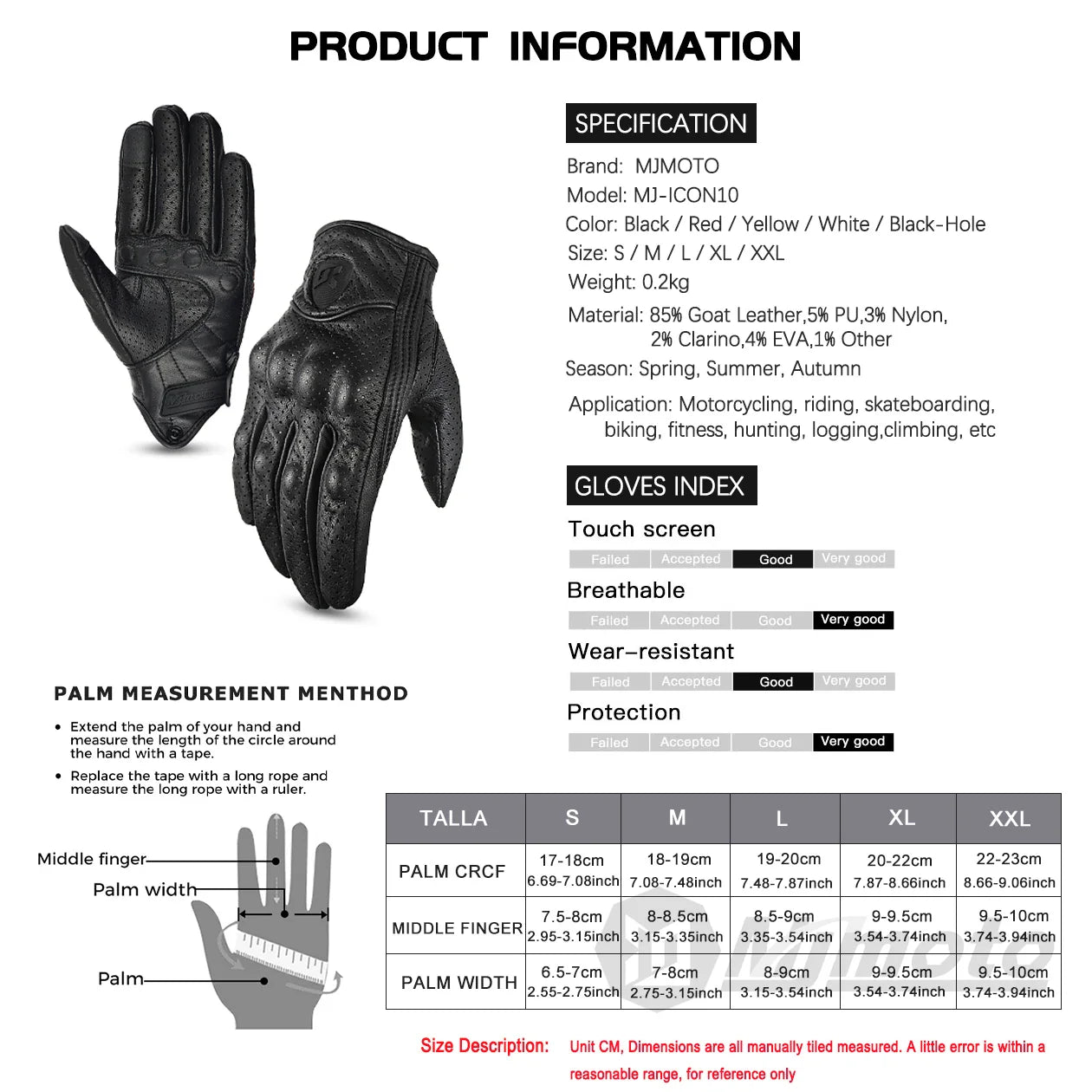 Leather Gloves Retro Biker