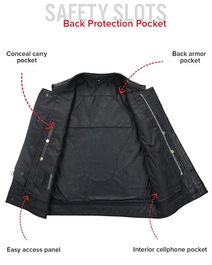 Sharp Shooter Men's Motorcycle Leather Vest