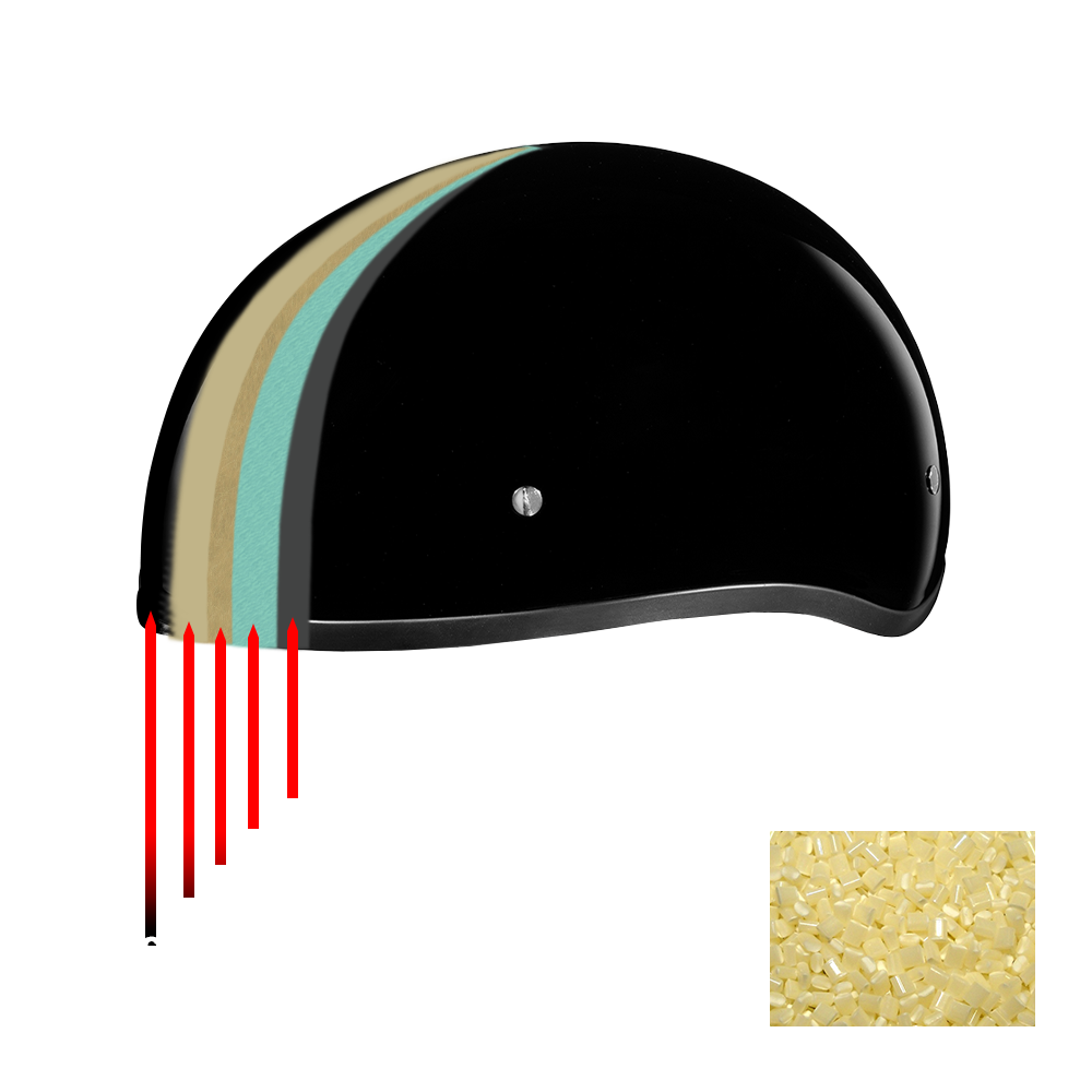 DOT Approved Daytona Motorcycle Half Face Helmet - Skull Cap Graphics for Men & Women, Scooters, ATVs, UTVs & Choppers - W/ Butterfly