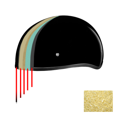 DOT Approved Daytona Motorcycle Half Face Helmet - Skull Cap Graphics for Men & Women, Scooters, ATVs, UTVs & Choppers - W/ Ignite Grey