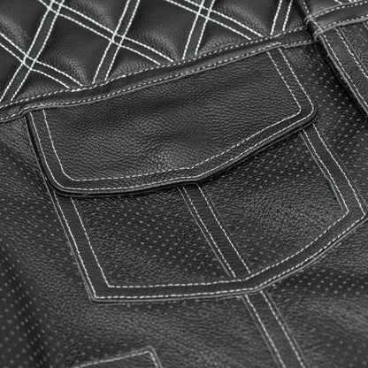 Blaze Lowcut Chrome Phantom Men's Leather Vest