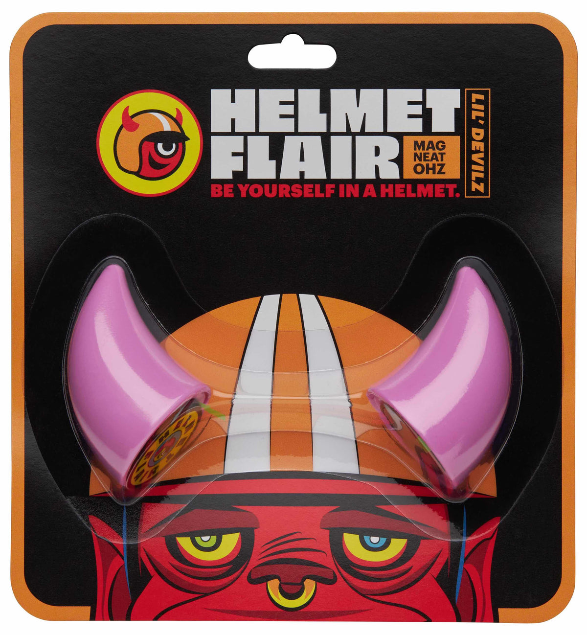 MagNeatOhz: Small Pink Devil Horns for Helmet