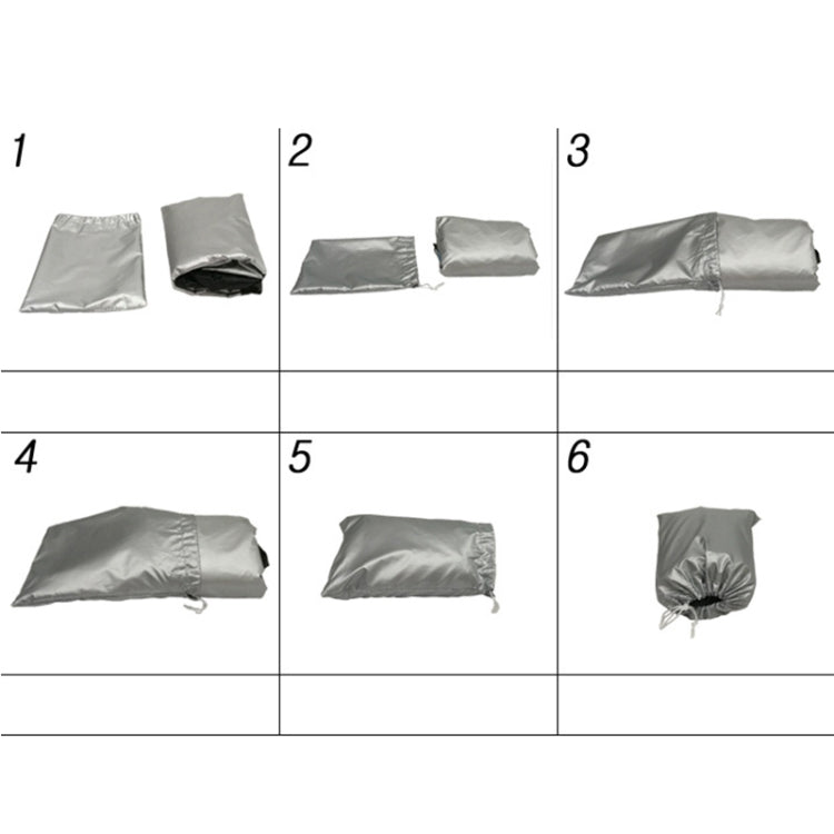 190T Motorcycle Rain Covers Dustproof Rain UV Resistant Dust Prevention Covers, Size: XXXXL(Black)