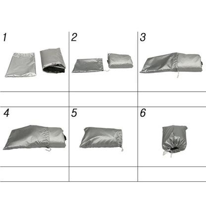 190T Motorcycle Rain Covers Dustproof Rain UV Resistant Dust Prevention Covers, Size: XXXXL(Black)